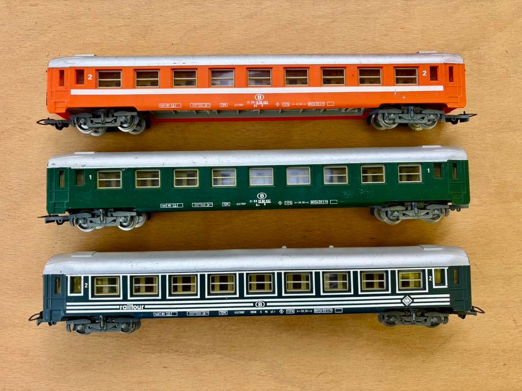 3 NMBS Jouef HP-wagens, Hobby en Vrije tijd, Ophalen of Verzenden, Zo goed als nieuw, Jouef