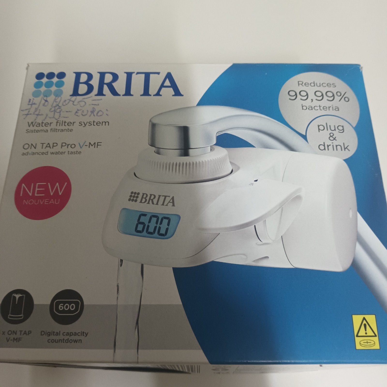 1 nieuw BRITA waterfiltersysteem voor 75€, Ophalen