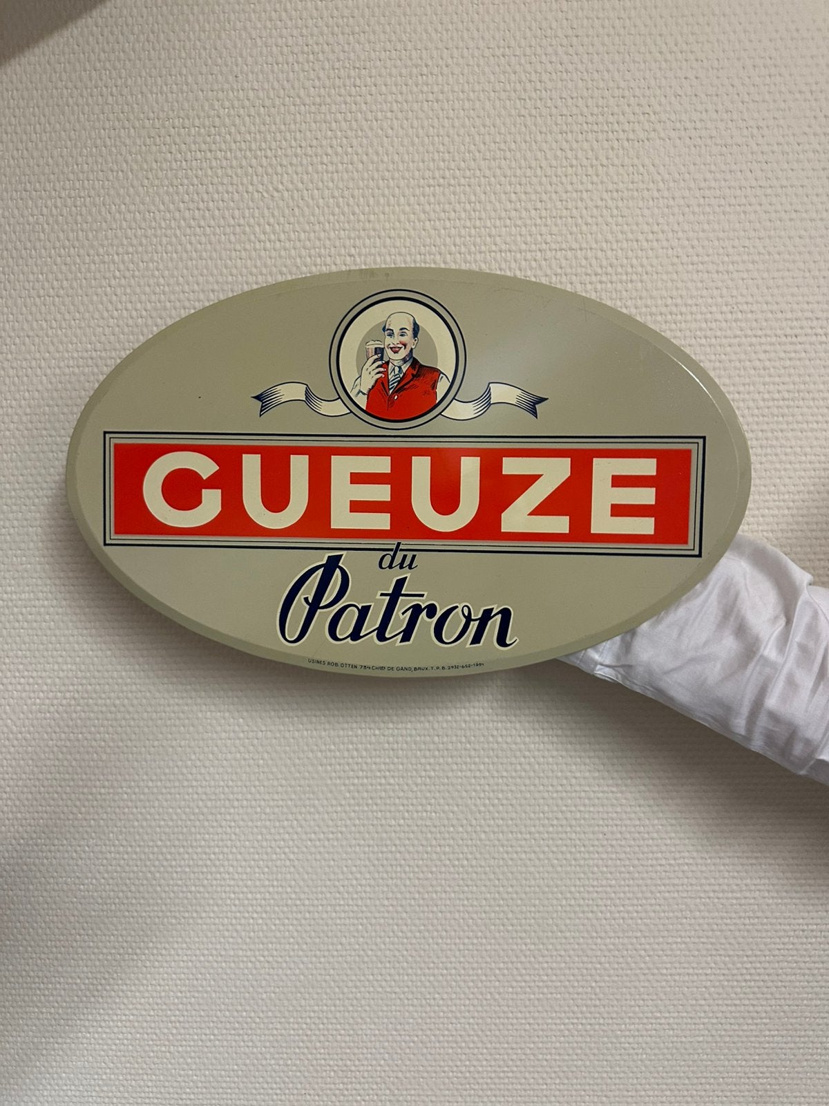 Geuze du patron reclamenbord, Verzamelen, Ophalen of Verzenden, Zo goed als nieuw
