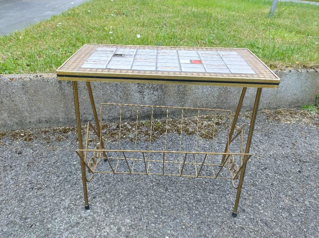 Vintage - retro bijzettafeltje / lectuurbakje, Enlèvement, Maison et Meubles