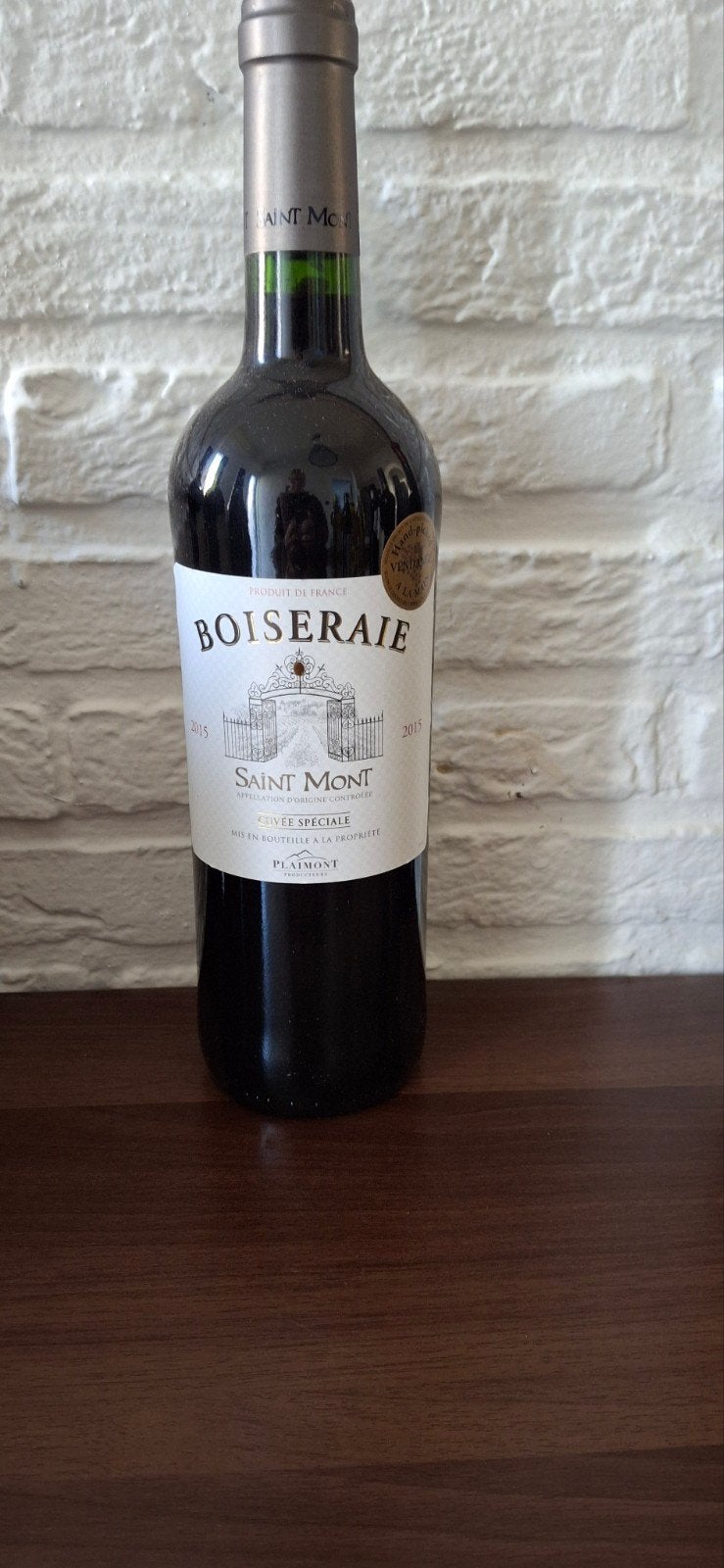 Wijn rood 2015 Frankrijk Boiseraie St Mont Cuvée, Verzamelen, Ophalen, Frankrijk, Zo goed als nieuw, Rode wijn