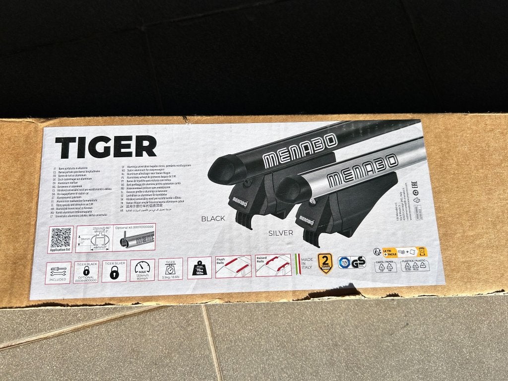 Menabo Tiger zwarte dakdragers – set van 2, Ophalen, Gebruikt