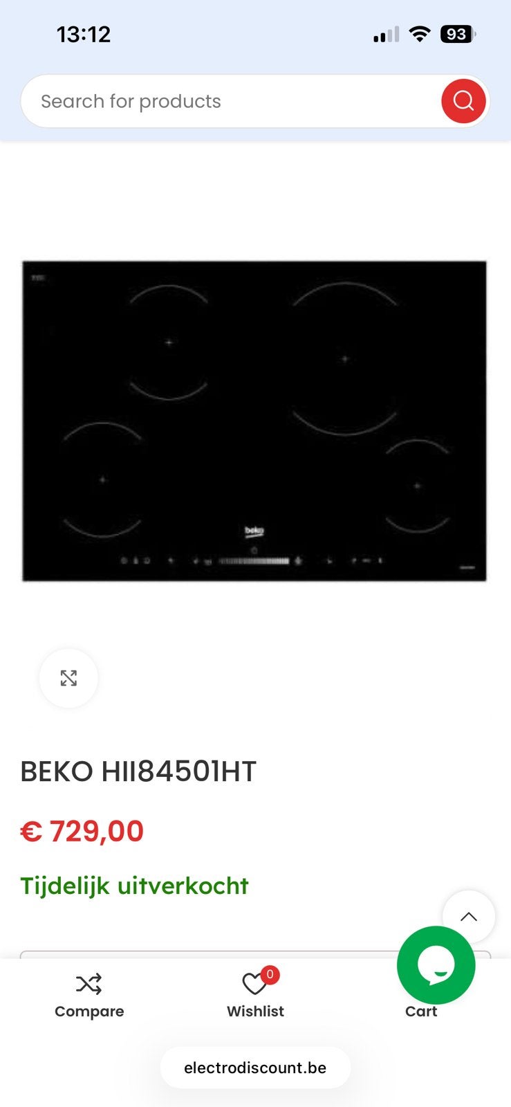 Kookvuur BEKO, Elektronische apparatuur, Ophalen, Nieuw