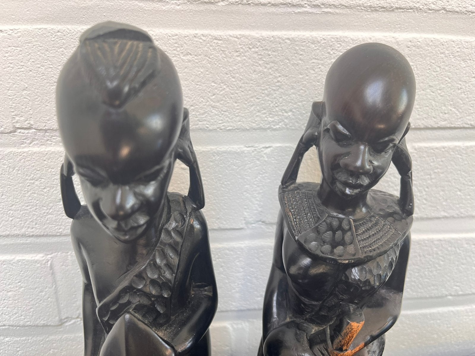 Set handgesneden Afrikaanse beeldjes uit Kenia, Ophalen, Houtsnijwerk, Handgemaakt, Hout