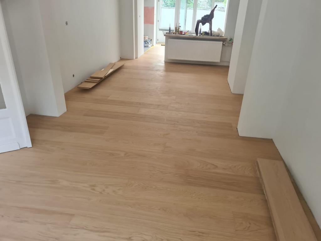 Parket XL plank 27cm eik natuurvernis, Ophalen, Minder dan 25 mm, Eiken, Nieuw
