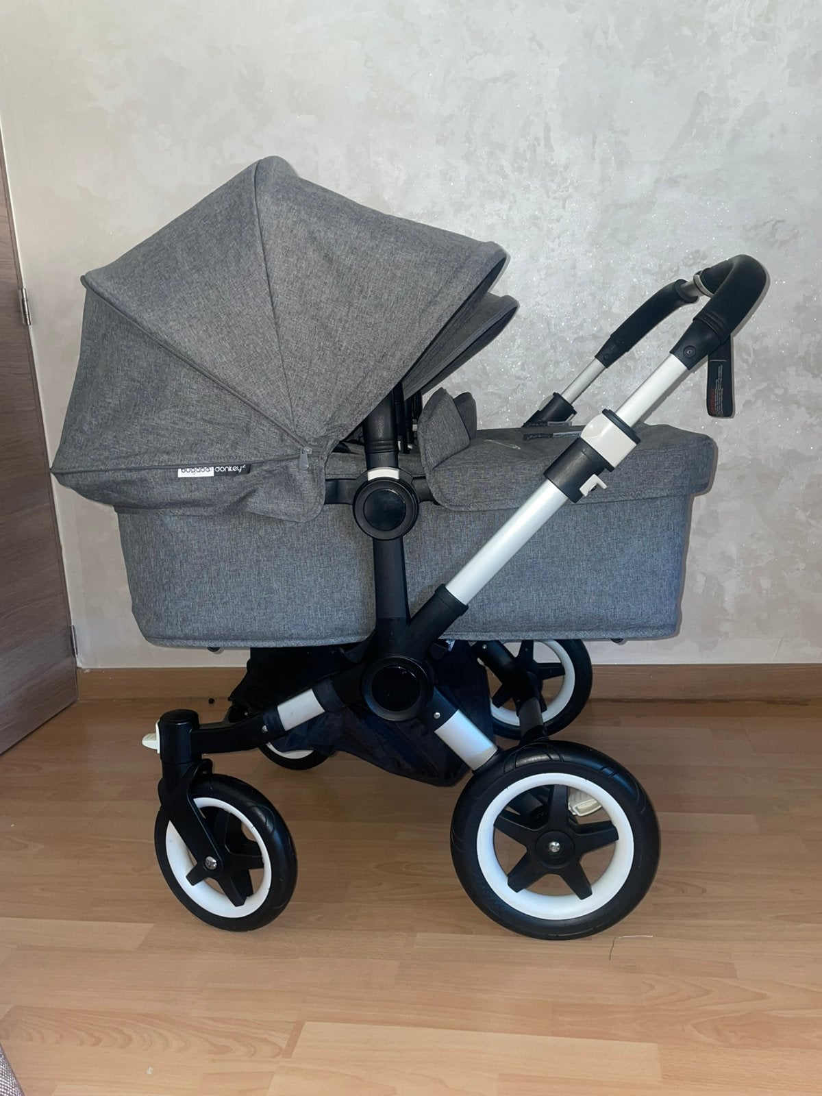 Bugaboo Donkey 3 Duo dans la célèbre couleur gris mélangé, Enlèvement, Comme neuf