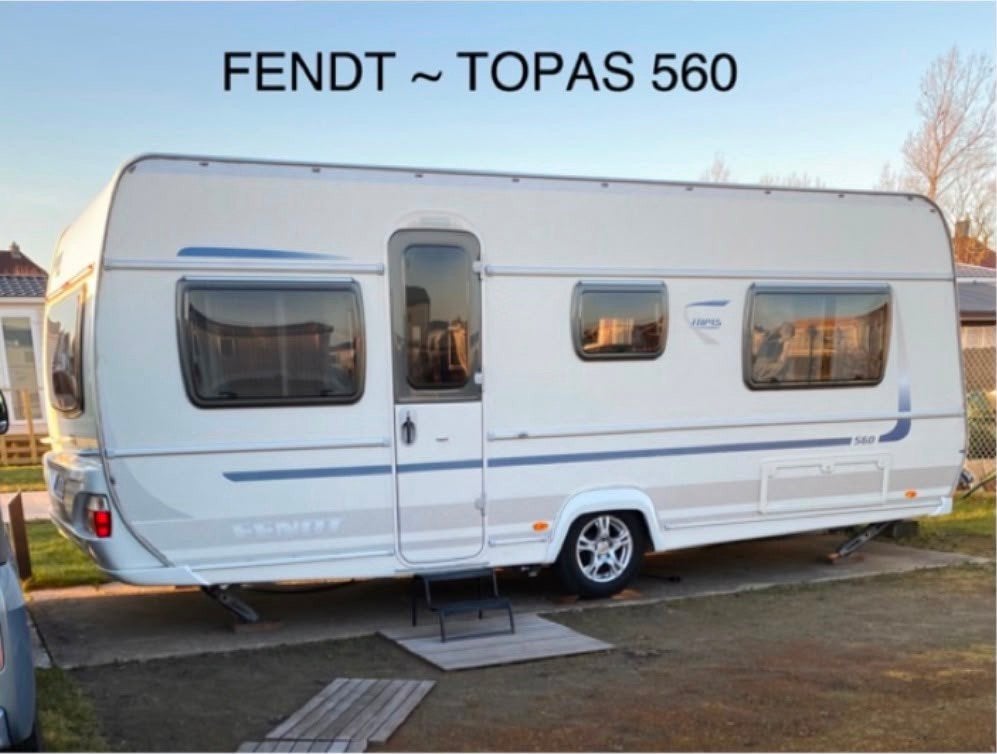 Fendt Topas 560 SG caravan + voortent, Caravanes & Camping, Caravanes, Particulier, jusqu'à 4, 1250 - 1500 kg, Banquette en rond