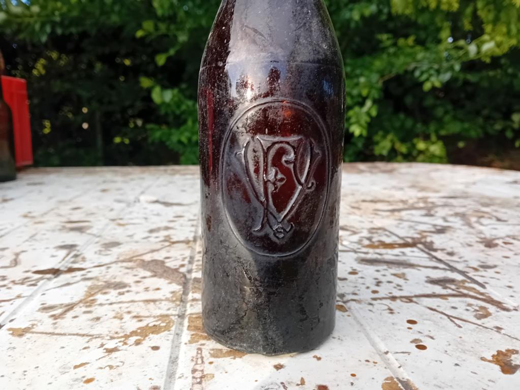 Oude vintage bierfles VF, Verzamelen, Ophalen of Verzenden