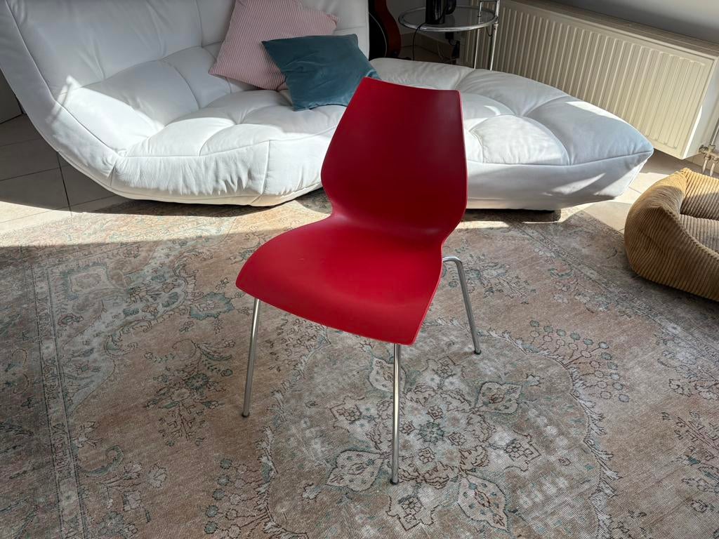 Kartell stoel rood, Huis en Inrichting, Ophalen, Zo goed als nieuw, Rood