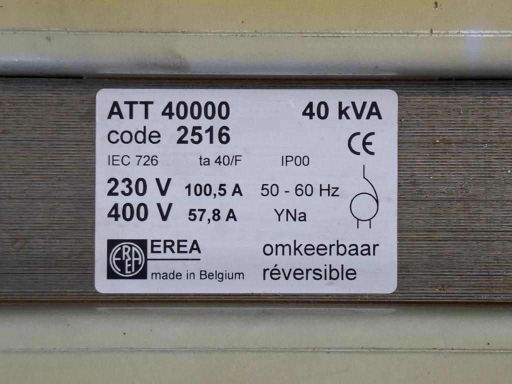 40kVA TRANSFORMATOR ATT40000, omkeerbaar 3x400V//230V, Ophalen