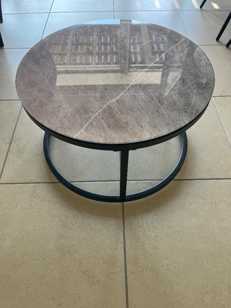 Table basse salon ronde, Enlèvement, Neuf, Rond, Verre