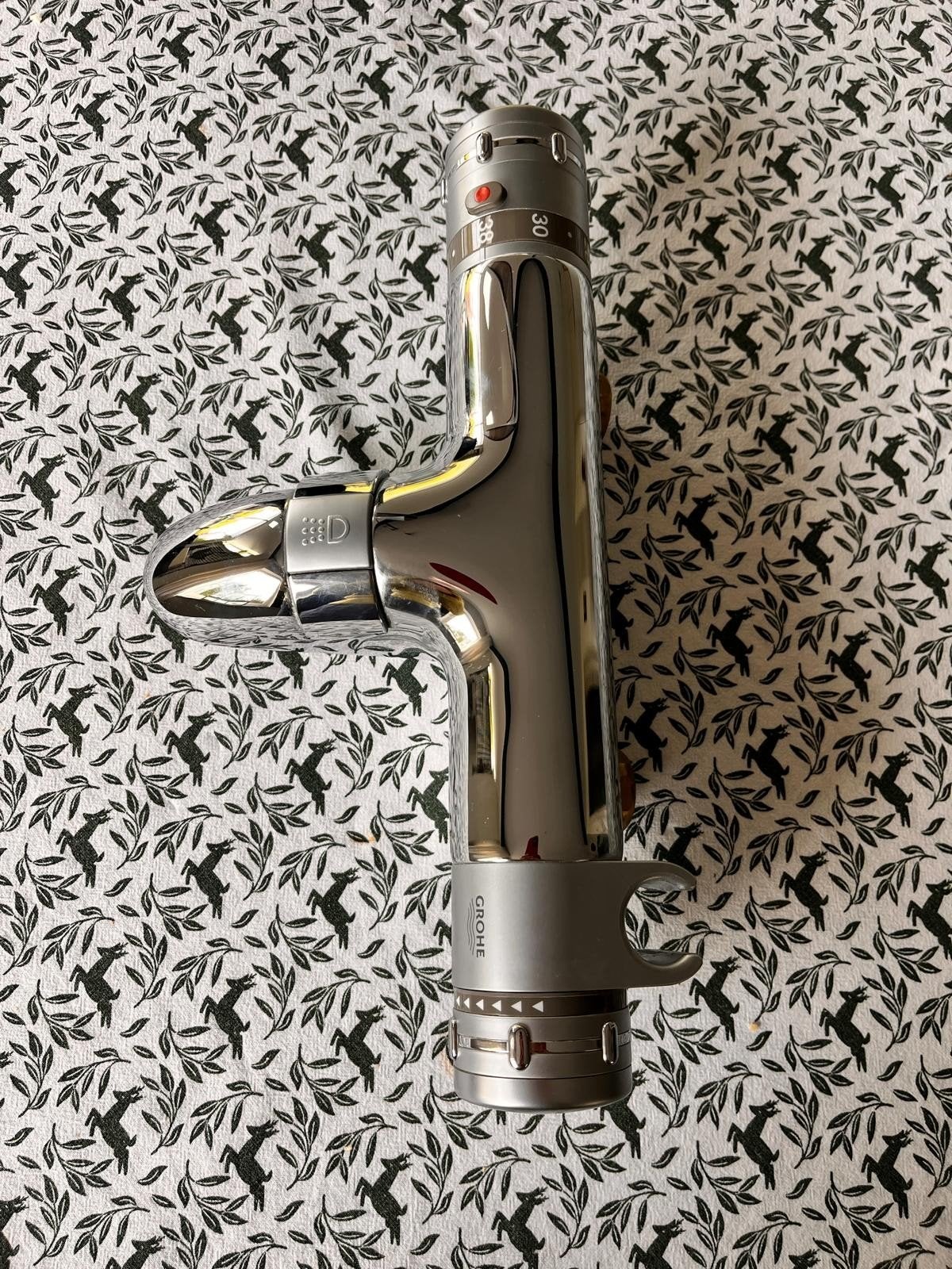 Grohe thermostaat badkraan met handdouche, Ophalen of Verzenden, Gebruikt, Chroom, Kraan