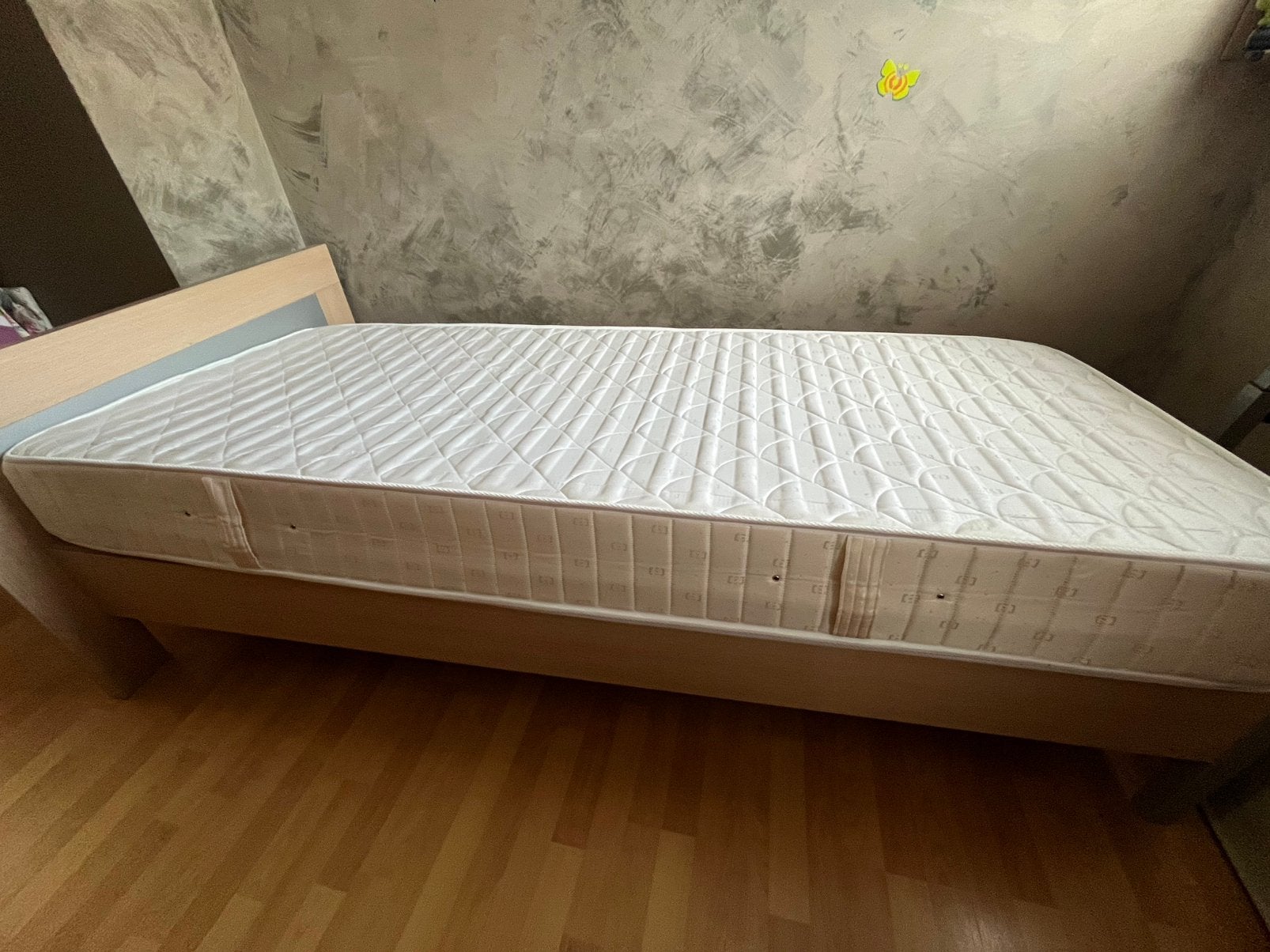 Eenpersoonsbed + matras, 100 cm, Une personne, Brun, Enlèvement