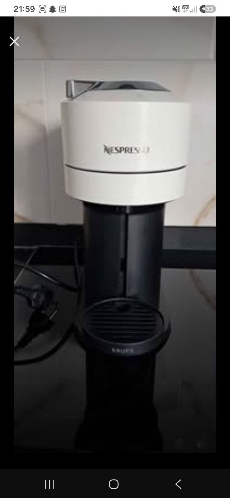 DE LONGHI Nespresso Vertuo Next Wit ENV120.W - Grote kopmate, Electroménager, Cafetières, Enlèvement