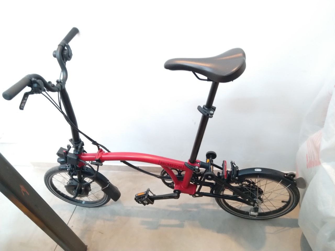Brompton elektrische plooifiets H6L  C-Line, Enlèvement, Comme neuf, Brompton, Vitesses
