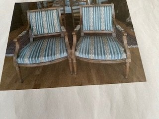 Stoffen zeteltjes Louis 14 in zeer goede staat, Huis en Inrichting, Ophalen, Hout, Louis 14, Eenpersoons