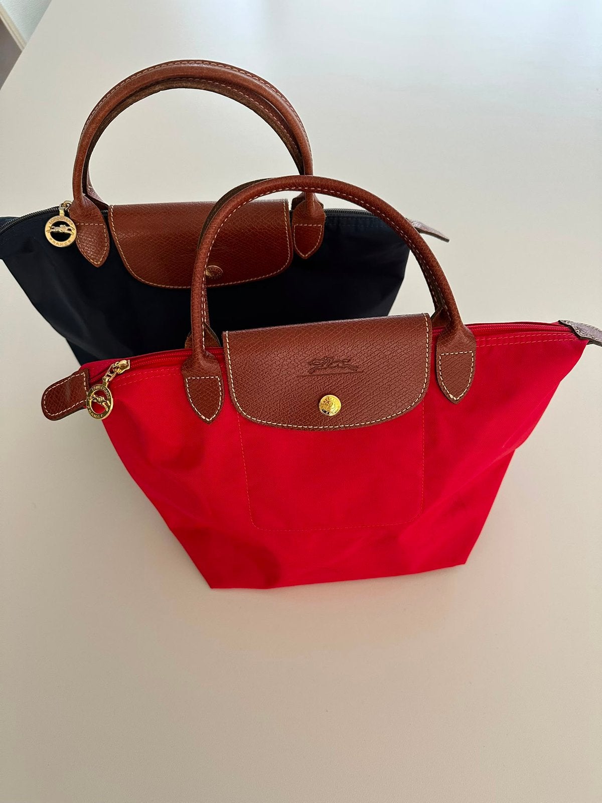 Longchamp le pliage mini handtas rood, Ophalen of Verzenden, Nieuw, Rood, Handtas