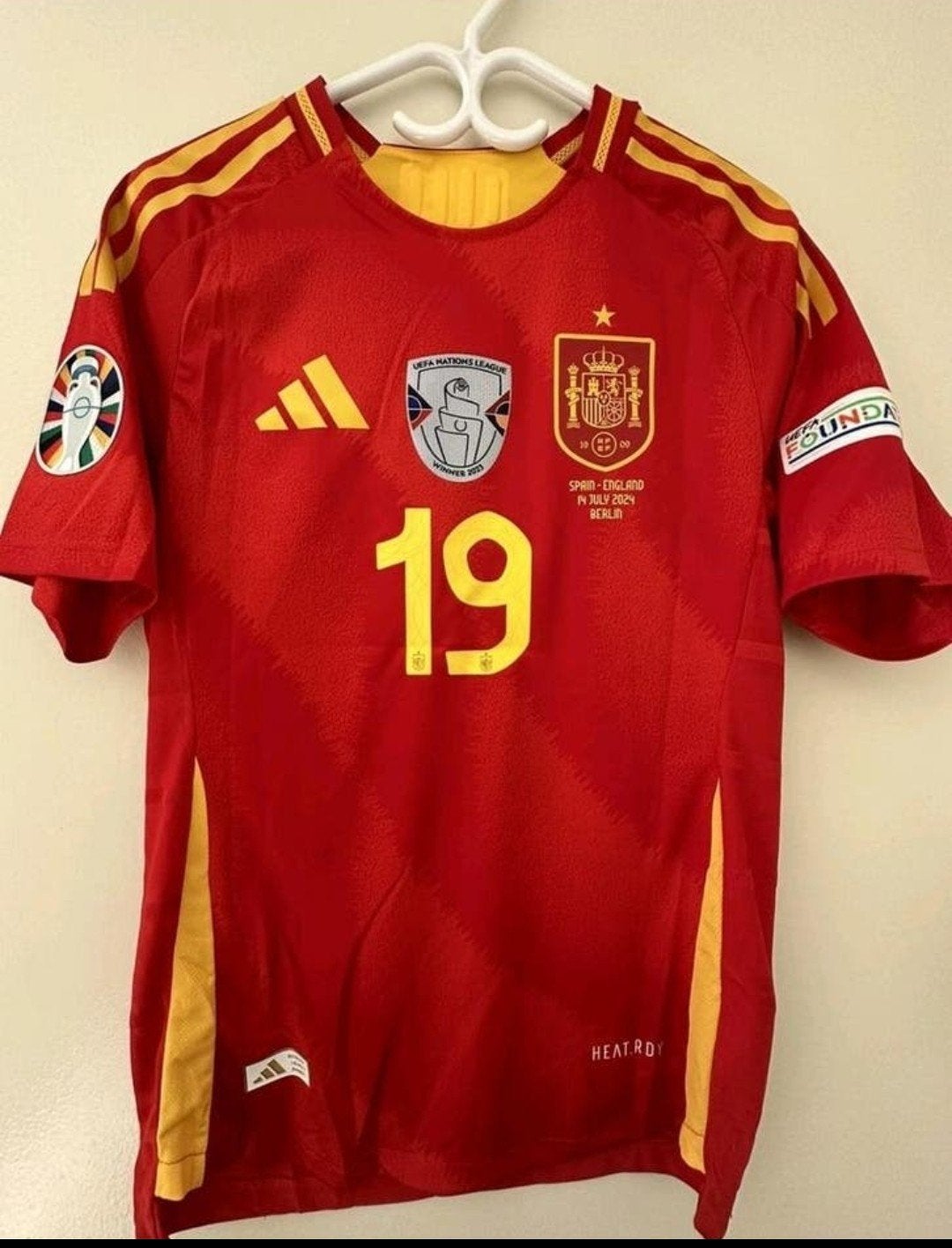 Spanje Lamine Yamal Thuisshirt EK Finale Nieuw 2024, Envoi