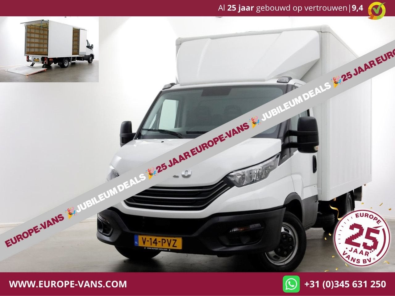 Iveco Daily 35C14 136pk Bakwagen met laadklep en zijdeur 04-, Auto's, Bestelwagens en Lichte vracht, Iveco, Wit, Bedrijf, Onderhoudsboekje