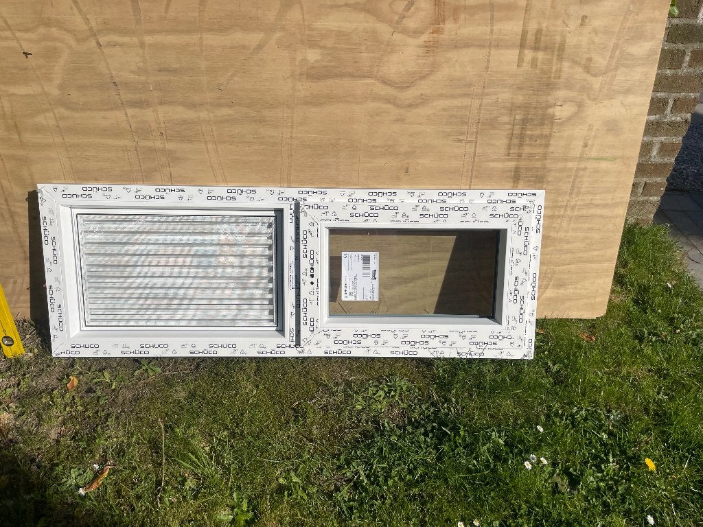 Châssis neuf pvc blanc Schüco, Neuf, Double vitrage, Fenêtre de façade ou Vitre, Enlèvement