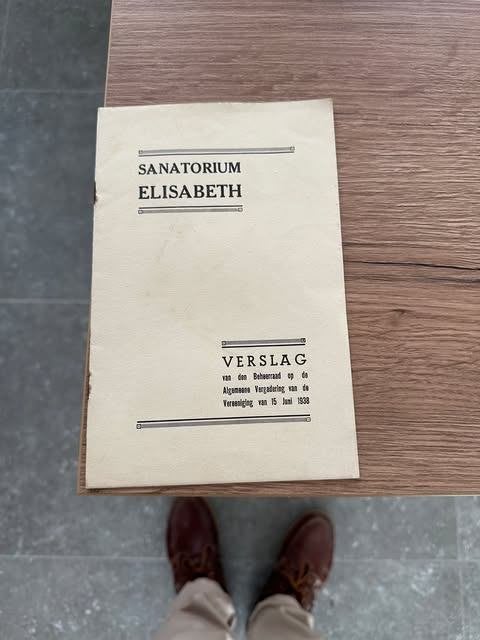 verslag 1938 sanatorium Elisabeth Brugge, Ophalen of Verzenden, Overige typen