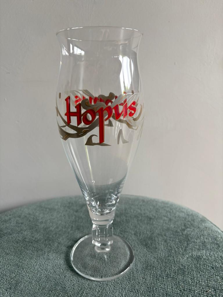Hopus bierglazen 33cl (12 beschikbaar), Verzamelen, Ophalen of Verzenden, Zo goed als nieuw