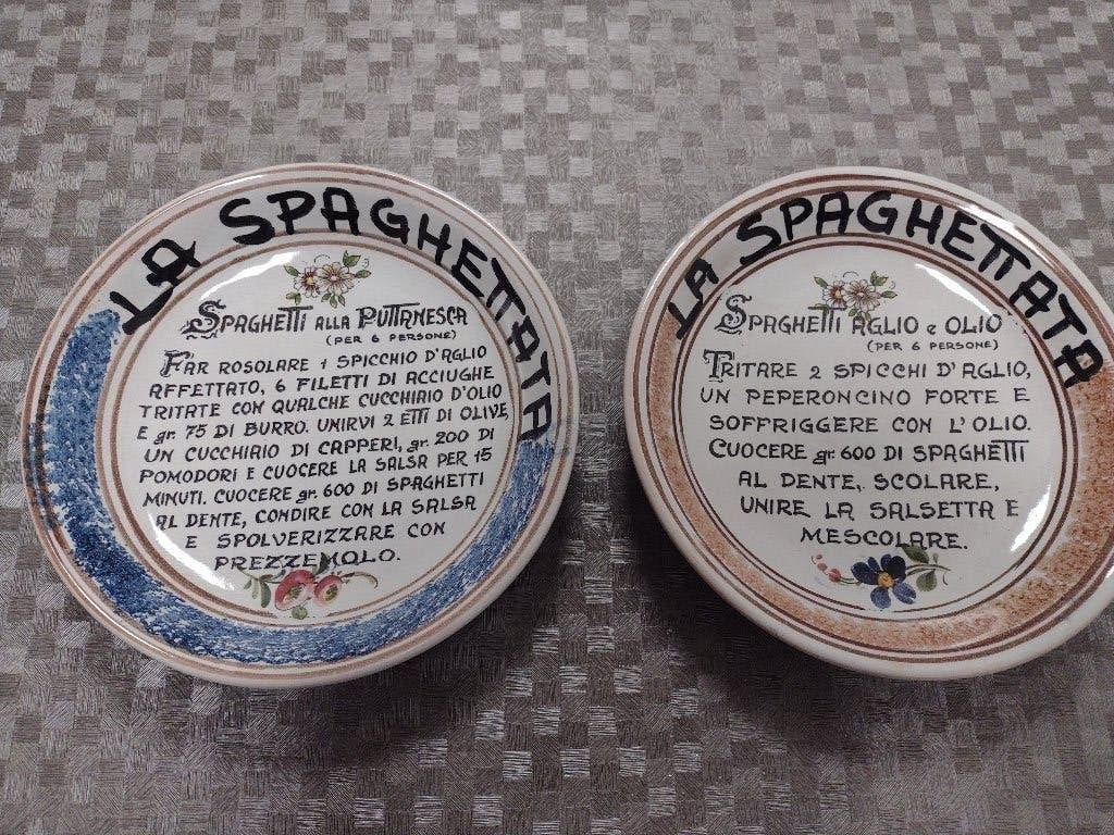 2 leuke decoratieve spaghetti-borden, Ophalen