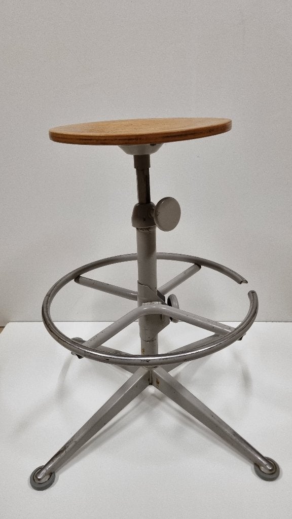 Tabouret industriel réglable Friso Kramer Ahrend de Cirkel"., Ophalen, In hoogte verstelbaar, Gebruikt, IJzer