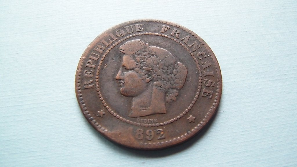 france 5 centimes 1892 A, Enlèvement, France