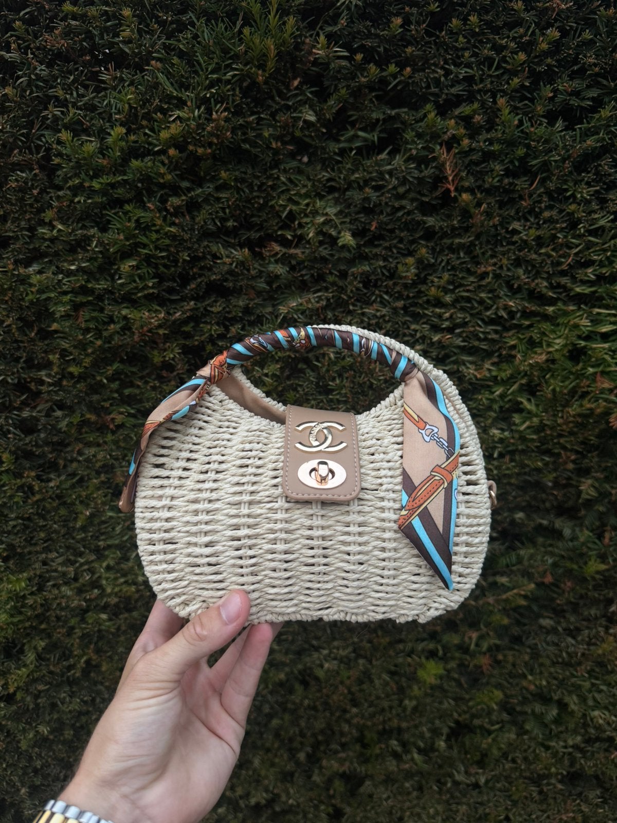 Mini-sac tissé Chanel, Enlèvement ou Envoi, Neuf, Bleu, Sac à main
