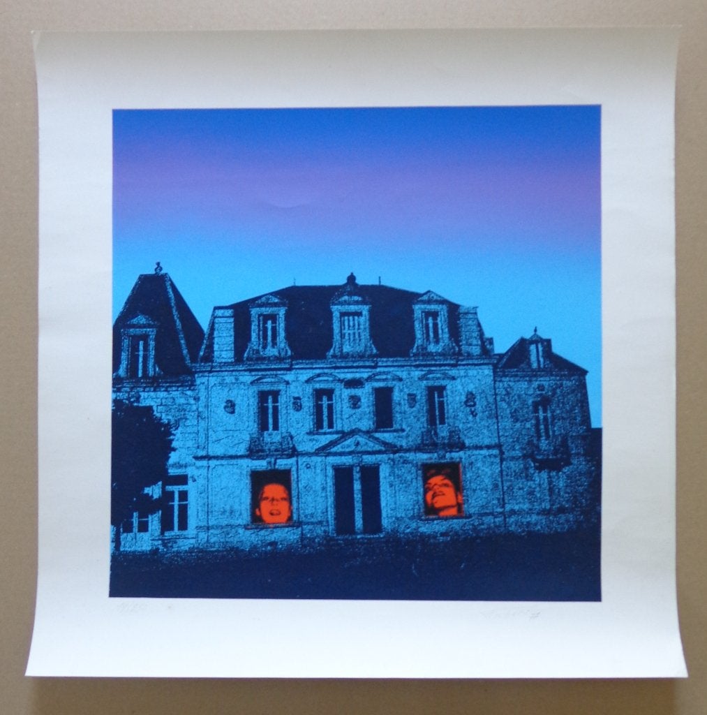 CLAUDE FOUBERT / KASTEEL RODE HOOFDEN / KLEURLITHO / 50x50cm, Édition limitée, Enlèvement ou Envoi, Personnages et figures fantastiques