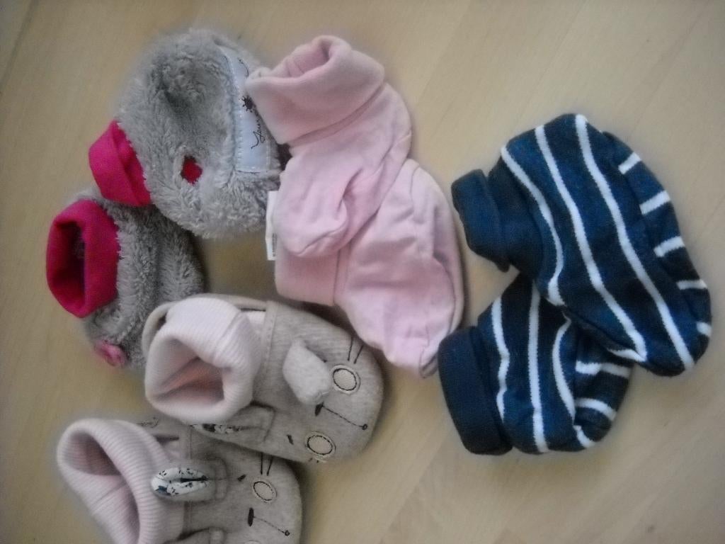 8 paar baby slofjes-house of jamie enz-als nieuw en nieuw, Ophalen, Zo goed als nieuw, Jongetje of Meisje, Slofjes