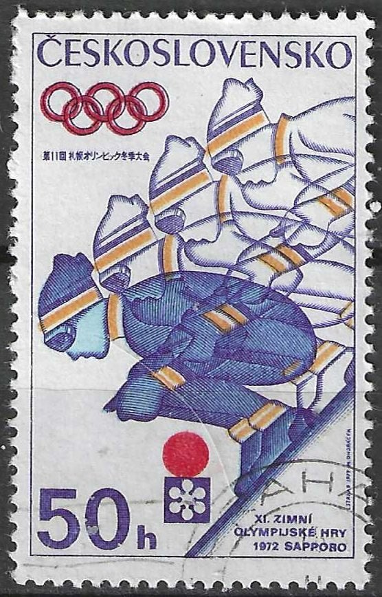 Tchécoslovaquie 1972 - Yvert 1895 - Jeux olympiques (ST), Envoi, Affranchi