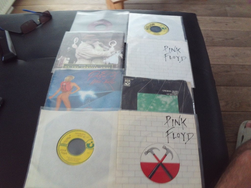 8 Singles Pink Floyd, Cd's en Dvd's, Vinyl Singles, Gebruikt, Ophalen of Verzenden, Beschermende buitenhoes, Overige typen