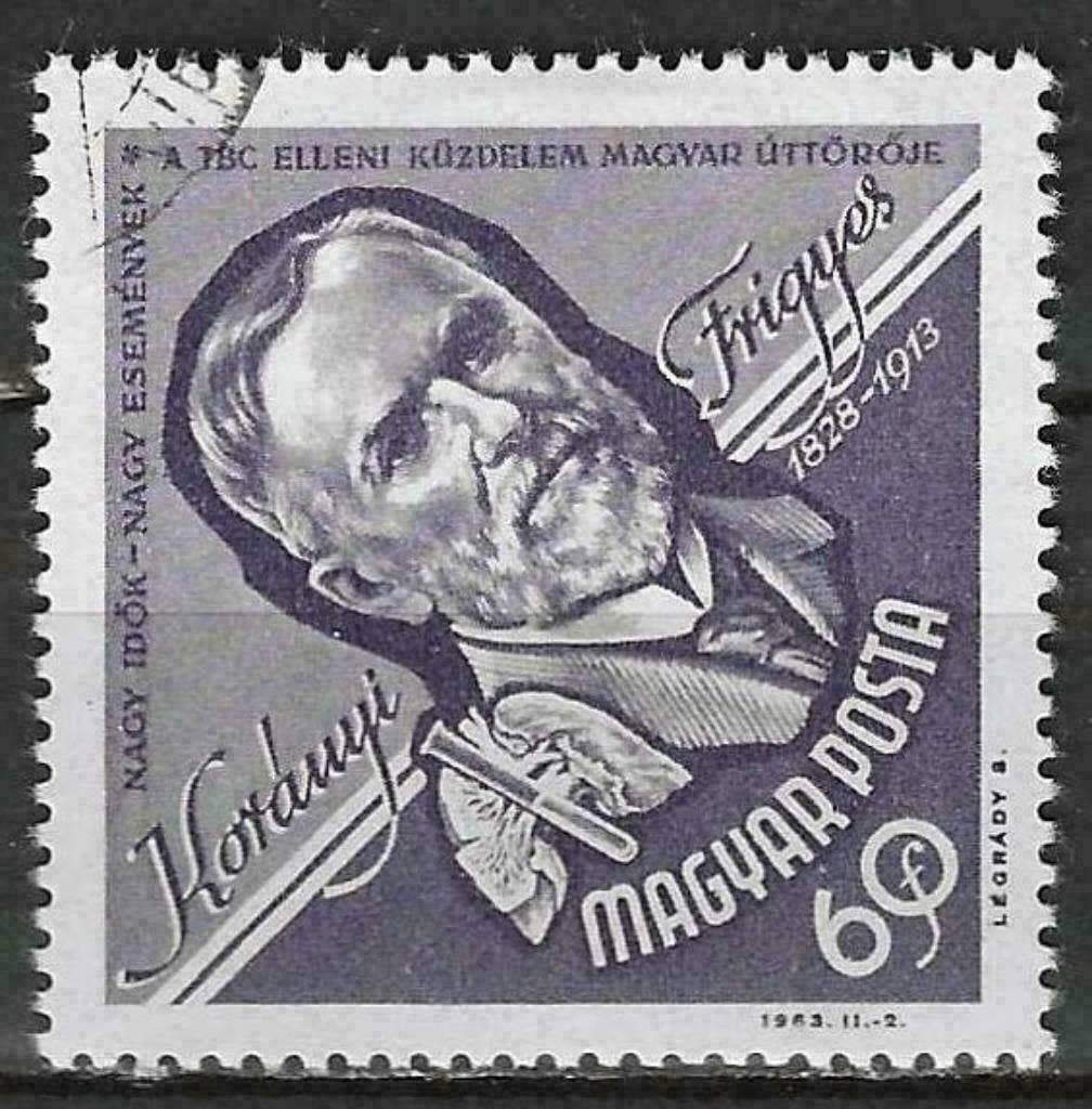 Hongrie 1963 - Yvert 1548 - Personnages célèbres (ST), Timbres & Monnaies, Timbres | Europe | Hongrie, Envoi, Affranchi