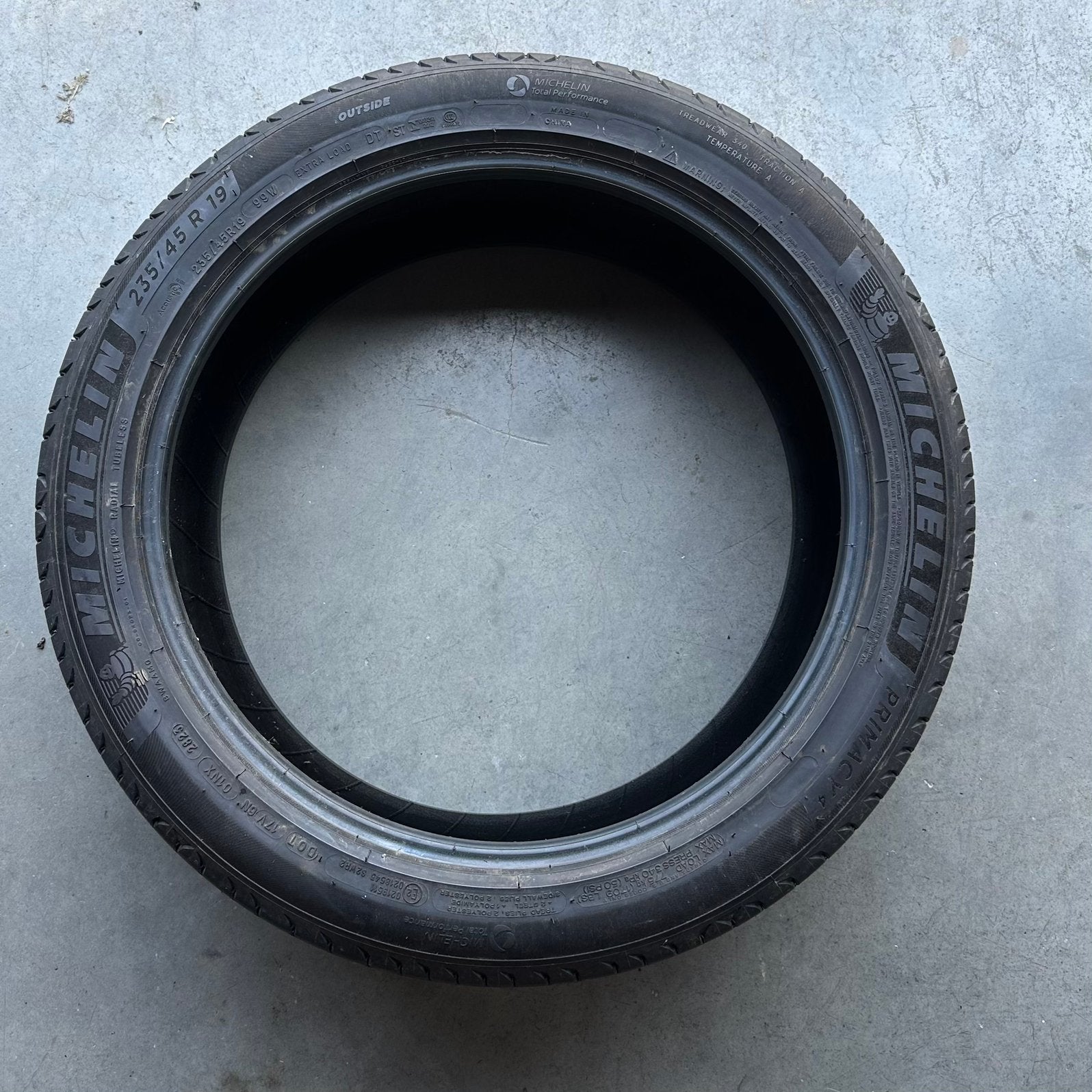 4 pneus été Michelin 235/45 R19 99w, Auto-onderdelen, Banden en Velgen, Ophalen, Gebruikt, Overige maten, Band(en)
