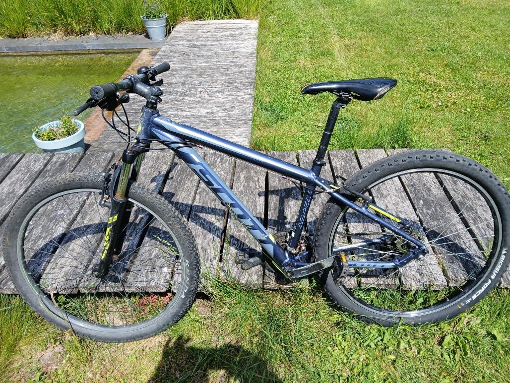 Blauwe mountainbike Scott, Gebruikt, Hardtail, Ophalen, Overige merken