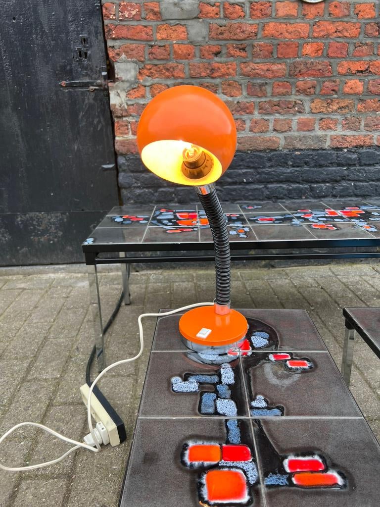 Lampe de bureau rétro Space Age des années 1970 — Orange et, Enlèvement ou Envoi, Maison et Meubles