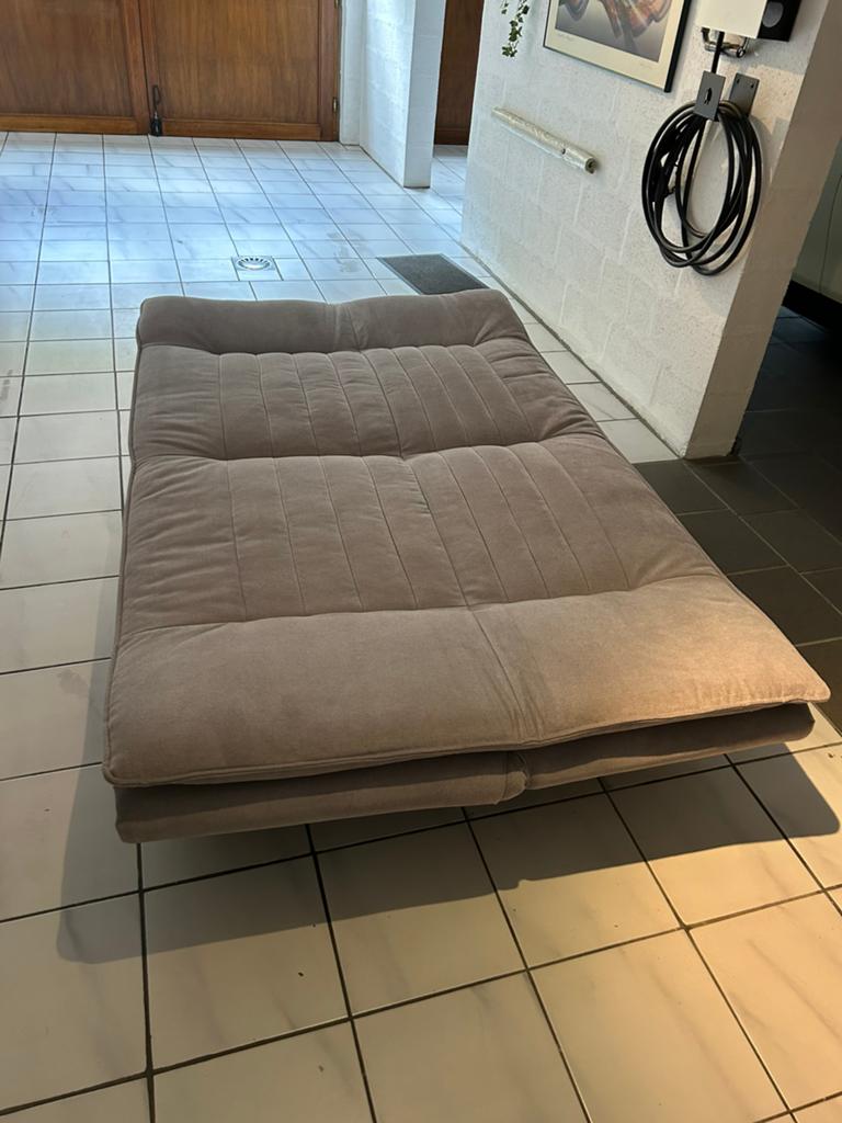 Canapé lit clic clac, Maison & Meubles, Gris, Comme neuf, Enlèvement, 120 cm