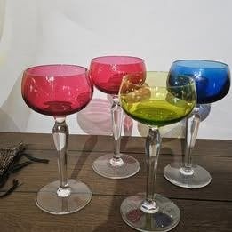 Ensemble de 4 verres à vin en cristal VSL, Antiquités & Art, Enlèvement