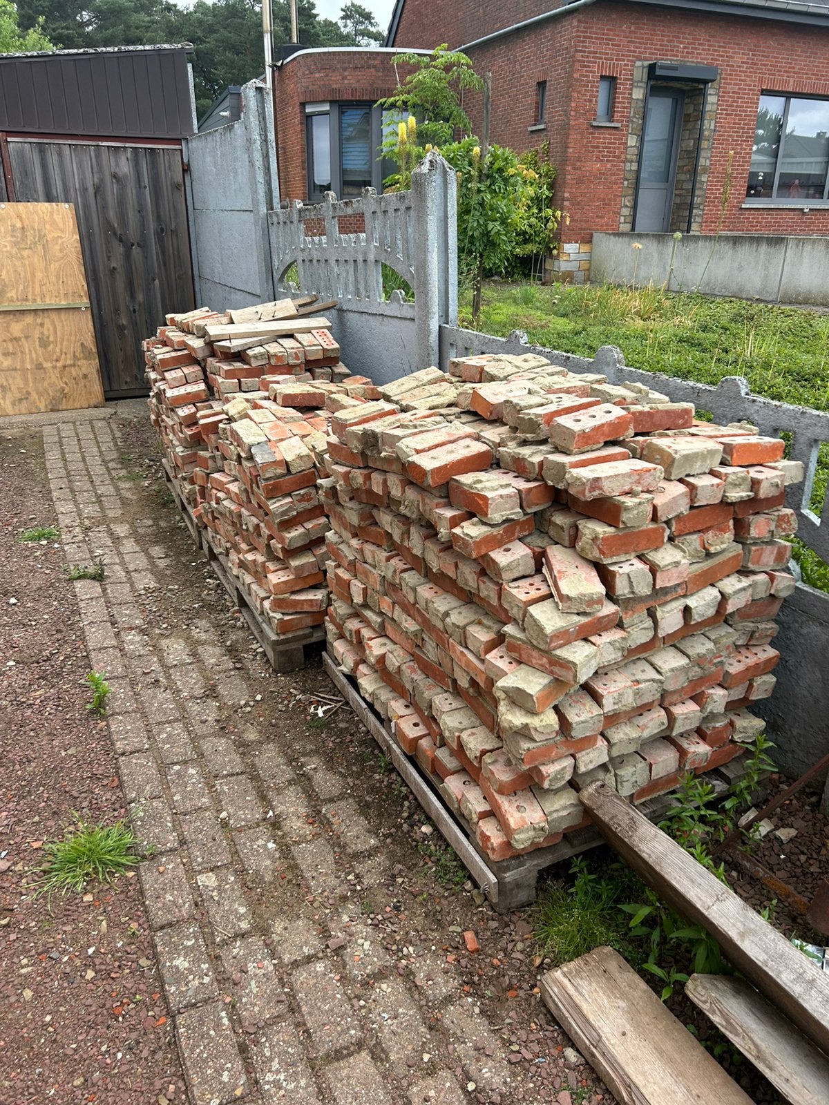 Bakstenen, Ophalen, Bakstenen