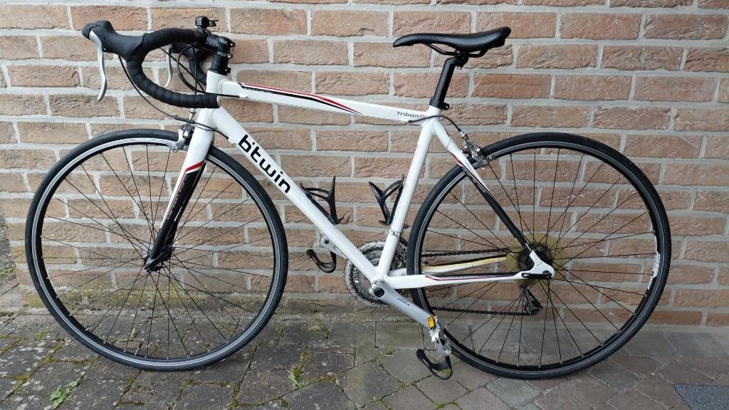Koersfiets b'twin Triban 5 voor 13-16 jarige maat 46, Fietsen en Brommers, Ophalen, B-twin, Versnellingen, Schijfrem