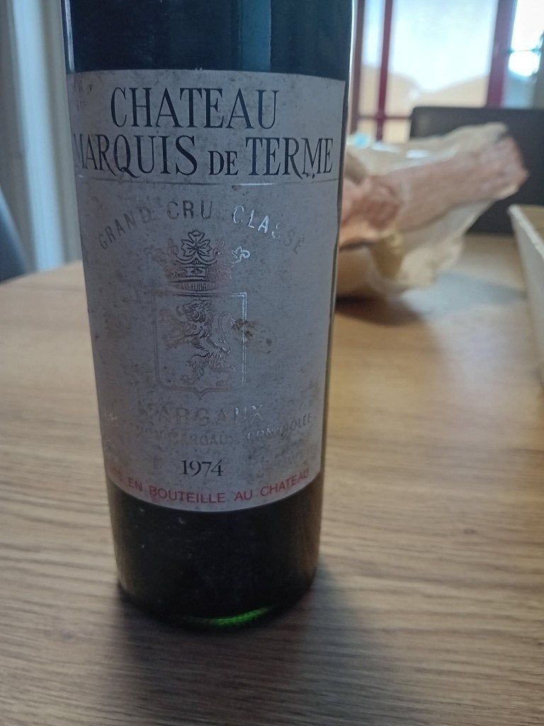chateau marquis de terme grand cru classe margaux 1974, Enlèvement, France, Vin rouge