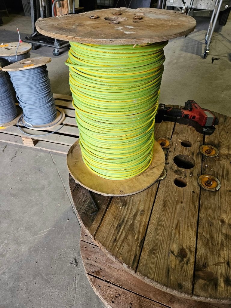 BOBINE 500 m – Câble de terre H07Z1-R 16 mm² vert/jaune, Enlèvement, Neuf, Câble ou Fil électrique
