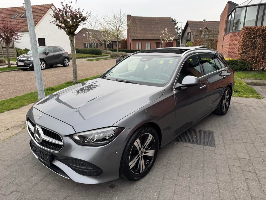 Mercedes C180 hybride benzine +elek., Auto's, Automaat, Testrit aan huis, Achterwielaandrijving, Leder en Stof
