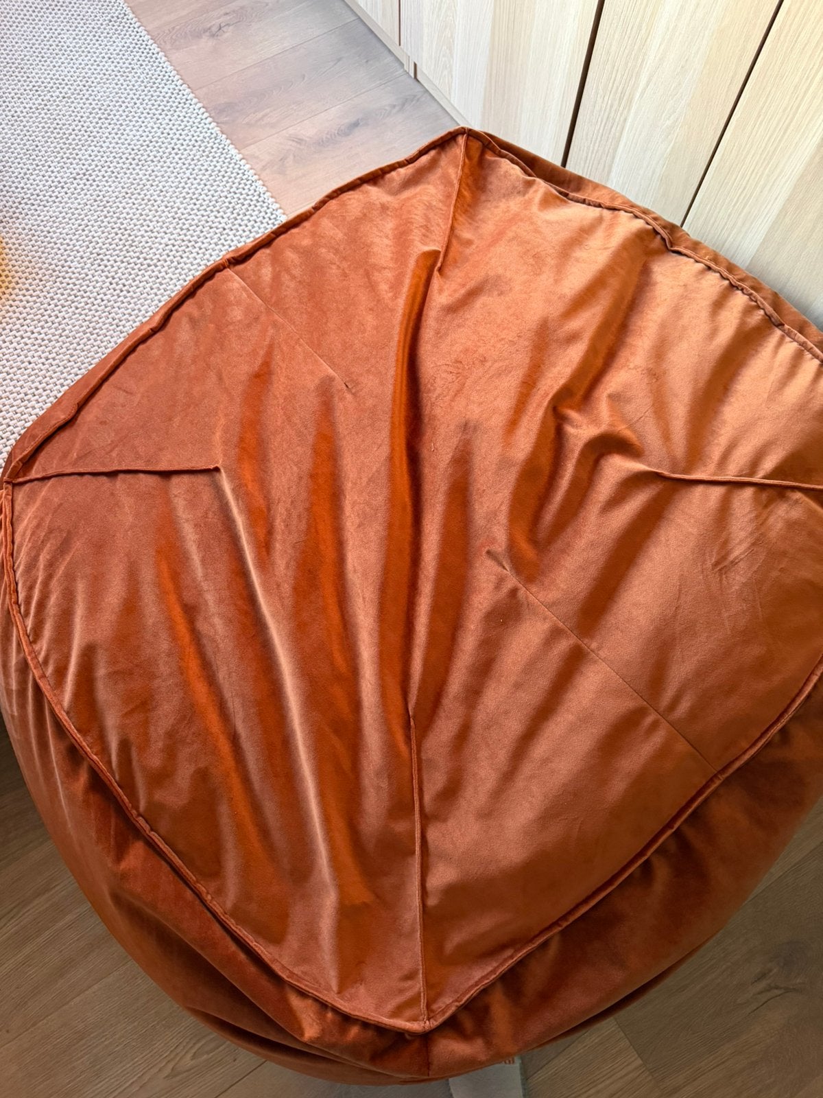 Grote roestkleurige zitzak, Huis en Inrichting, Zitzakken, Ophalen, Gebruikt, Zitzak