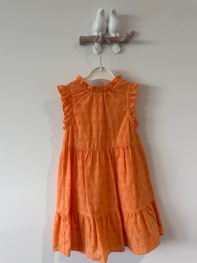 Oranje jurk Bel&Bo maat 110, Kinderen en Baby's, Kinderkleding | Maat 110, Verzenden, Zo goed als nieuw, Meisje, Jurk of Rok