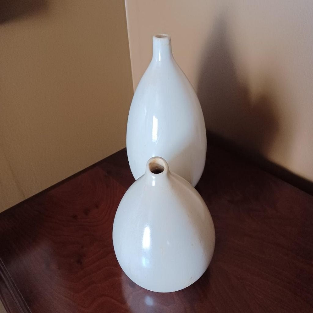 Set van 2 decoratieve vazen., Maison & Meubles, Accessoires pour la Maison | Vases, Convient pour fleurs séchées, Autres couleurs