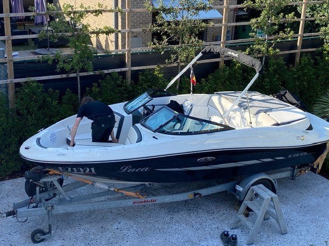mooie speedboot searay 190 sport zwart v6, Ophalen, Binnenboordmotor, Viertaktmotor, Zo goed als nieuw