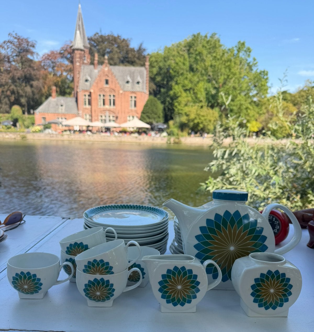 Vintage koffie service retro bloemen melitta koffie, Ophalen of Verzenden